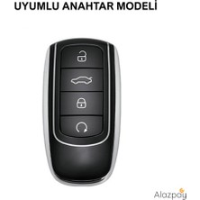 Alazpay Chery Tiggo 8 Pro & Omoda 5 Altıgen Desenli Silikon Anahtar Kılıfı (1 Adet)