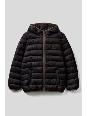 United Colors Of Benetton Erkek Çocuk Logolu Puffer Mont 2TWDCN018