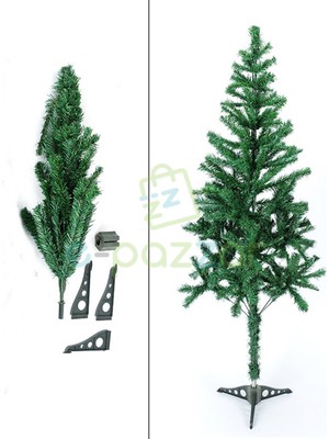 Epazzar 2 Adet Lüks 120 cm 105 Dal Christmas Noel Yılbaşı Süsleme Köknar Çam Ağacı Demonte Pvc Ayaklı