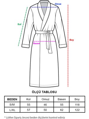 Unisex Karya Peştemal Bornoz Mint