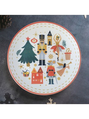 Keramika Yılbaşı New Year Kurşun Asker Servis Tabağı 26 cm 21653