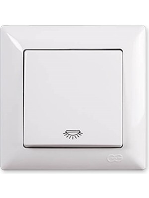 Günsan Elektrik Visage Beyaz Light Anahtar (Çerçeve Dahil)