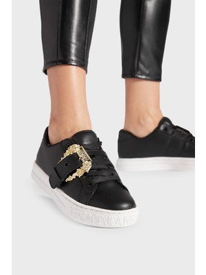 Versace Jeans Couture Logolu Hakiki Deri Sneaker Ayakkabı Bayan Ayakkabı 75VA3SK9 ZP311 899