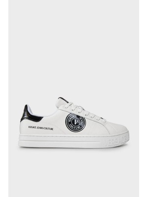 Versace Jeans Couture Logolu Deri Sneaker Ayakkabı Erkek Ayakkabı 75YA3SK1 ZP332 L02