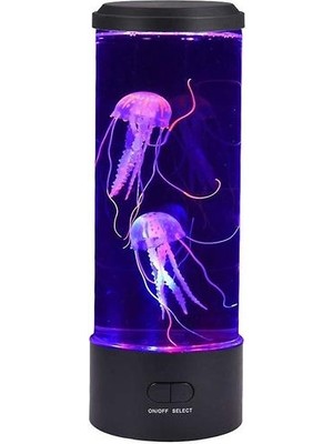 Htun LED Jellyfish Lava Lamp Multi-Color, Night Light USB Charging, Round (Yurt Dışından)