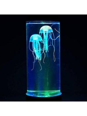 Htun LED Jellyfish Lava Lamp Multi-Color, Night Light USB Charging, Round (Yurt Dışından)