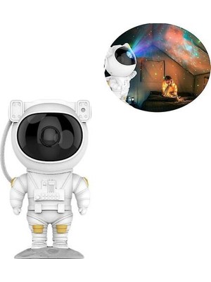 Htun Starry Sky Projector LED Astronaut Night Light Starry Sky Projector With Remote Control Timer Bedroom Home Theater Night Light Atmosphere (Yurt Dışından)