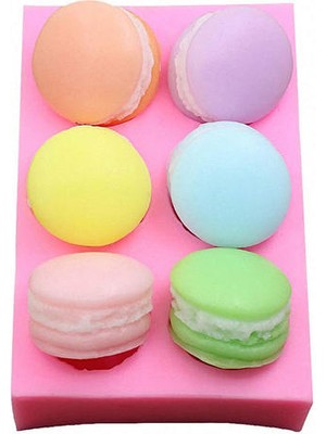 Htun 6 Kavite 3.5 cm Macaroon Hamburger Silikon Kalıp Fondan, Kek / Cupcake Dekorasyon, Pişirme, Çikolata, Şeker, Polimer Kil | Sabun Kalıpları (Yurt Dışından)