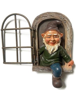 Htun Bahçe Cüce Reçine Gnome Süs Bahçe Parmak Heykeli 3D Yaşlı Adam Heykel Dekorasyon (Yaşlı Erkekler) (Yurt Dışından)