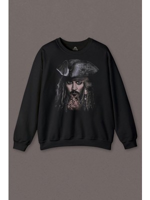So Cool Jhonny Depp Captain Jack Sparrow Karayip Korsanları Pirates Caribbean Baskılı Sweatshirt
