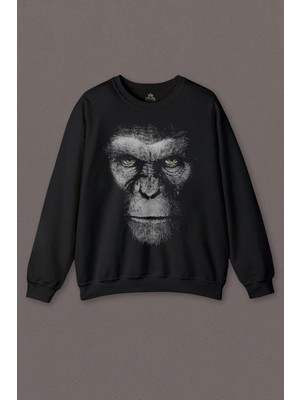 So Cool Maymunlar Cehennemi Caesar War Planet Apes Baskılı Sweatshirt