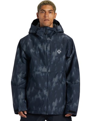 Dc Basis Print Erkek Siyah Snowboard Ceketi
