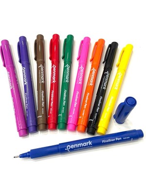 Penmark Fineliner Kalem 0 6 mm Japon Uç 10' Lu