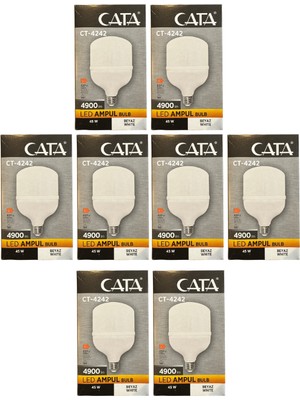 Cata CT-4242 45W 6400K (Beyaz Işık) E27 Duylu LED Torch Ampul (8 Adet)