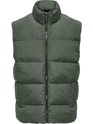 Only & Sons Melvın Lıfe Puffer Vest Otw Vd Erkek Haki Mont 22022232-03