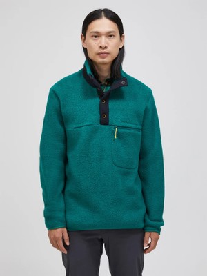 Peak Performance Fleece Snap Erkek Yeşil Outdoor Polar.30178