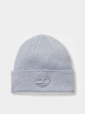 Timberland Tonal 3D Embroidery Beanie Erkek Gri Bere TB0A2PJRC811