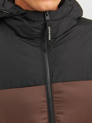 Jack & Jones Jjetoby Puffer Hood Sn Erkek Kahverengi Mont 12235859-15