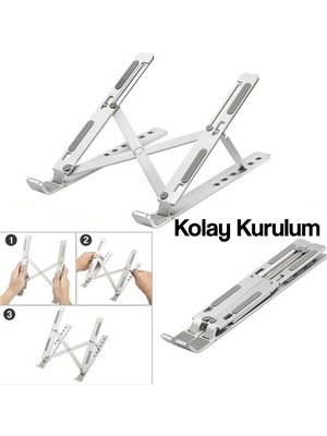 Eco Center Jx-18 Laptop Stand Macbook Notebook Katlanabilir Taşınabilir Metal Standı,taşınabilir Laptop Standı