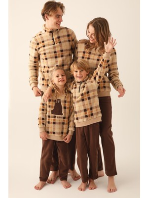 Arnetta Erkek Bej Polar Pijama Takımı