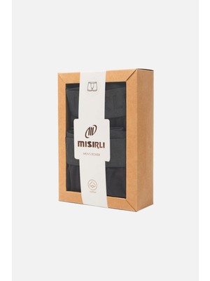 Mısırlı Erkek Pamuklu Beli Lastikli 2'li Siyah/siyah Boxer - M Bxr-Ss-4