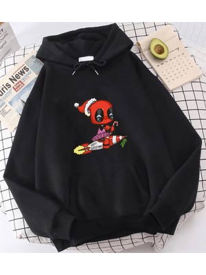 Populus Deadpool Kapşonlu Sweatshirt