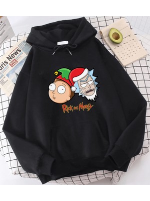 Populus Rick And Morty Kapşonlu Sweatshirt