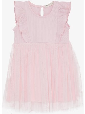 Breeze Kız Çocuk Pamuklu Fırfırlı Tütü Tüllü Elbise