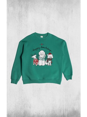 Pull The Hood Unisex Oversize Howliday Sweatshirt