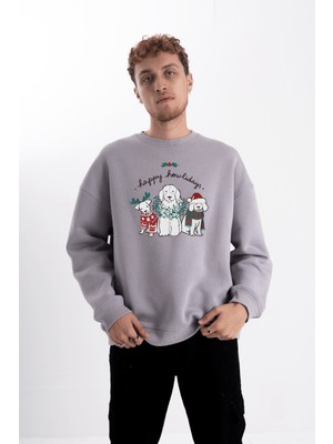 Pull The Hood Unisex Oversize Howliday Sweatshirt