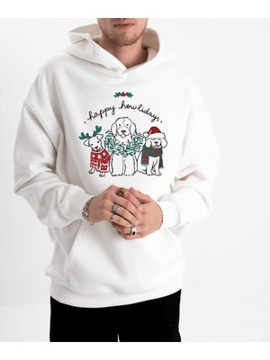 Pull The Hood Unisex Oversize Howliday Kapüşonlu Sweatshirt