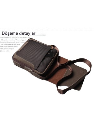 Mushen Yeni Erkek Çantası Omuz Çantası Retro Erkek Çantası Erkek Omuz Çantası Evrak Çantası Crossbody Çanta (Yurt Dışından)