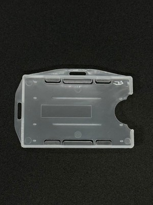 Sağlıkçı Shopping 1 Adet Şeffaf Çift Kart Hazneli Yaka Kartı Kabı Personel Kart Kılıfı Kartlık