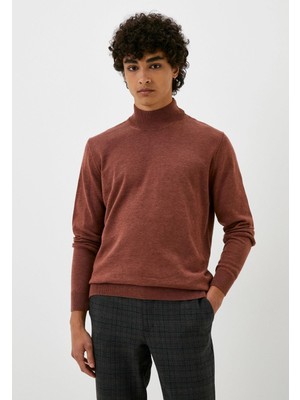 Ncs Erkek Yarım Balıkçı Boğazlı Triko Kiremitmelanj Slim Fit Pamuklu Sık Örme Kazak Ncs 3005