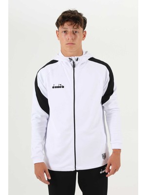 Diadora Satürn Kamp Eşofmanı Kapşonlu Tek Üst Siyah