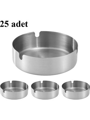 Falconetti Çelik 25 Adet 10 cm Büyük Kafe Restaurant Lokanta Kül Tablası Küllük CIN545-25