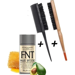 Hair Wax Stick 75 gr + Profesyonel Topuz Krepe Şiş Tarak 3043 2'li Set