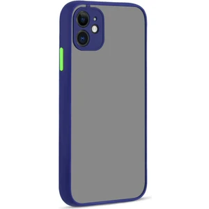 Case World Caseworld Apple iPhone 12 Kılıf Mat Arka Kapak - Lacivert