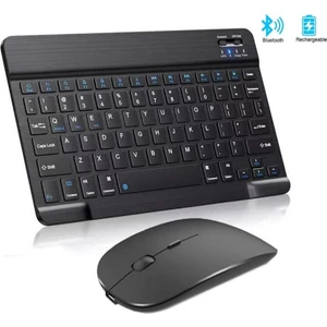 Duhalıne Tablet Telefon Uyumlu Taşınabilir Şarj Edilebilir Kablosuz Bluetooth Türkçe Q Klavye ve Mouse Seti