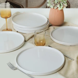 Beyaz Stackable Servis Tabağı 27 cm 6 Adet 006