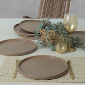Mat Toprak Taupe Stackable Servis Tabağı 27 cm 6 Adet 977