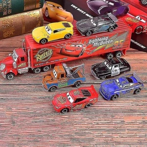 7 Adet Şimşek Mcqueen Jackson Fırtına Mack Amca Kamyon Döküm Metal Araba Modeli (Yurt Dışından)