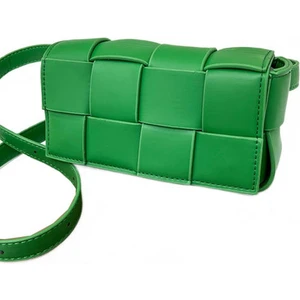 Dokuma Yastık Küçük Kare Çanta, Bayanlar Pu Bel Çantası, Moda Omuz Çantası Çapraz Bag (Yurt Dışından)