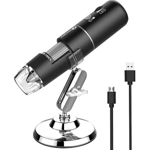 Kablosuz Dijital Mikroskop El USB Hd Gözlem Kamerası 50X-1000X Büyütme Standlı Iphone, Ipad, Samsung Galaxy, Android ile Uyumlu (Yurt Dışından)