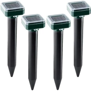Solar Sonic Köstebek Kovucu, 4 Paket, Dış Mekan Için Ultrasonik Güneş Enerjili Kovucu, Köstebek Kovucu Yılan Kemirgen Gopher Spike Chaser Haşere Kontrolü (Yurt Dışından)