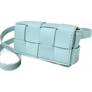 Dokuma Yastık Küçük Kare Çanta, Bayanlar Pu Bel Çantası, Moda Omuz Çantası Çapraz Bag (Yurt Dışından)