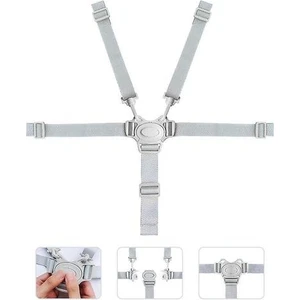 5 Noktalı Koşum Bebek Yüksek Sandalye Güvenli Kemer Arabası Pram Buggy Koşum Kid Puset Çocuk Yemek Sandalye Güvenli Kemer (Gri) (Yurt Dışından)
