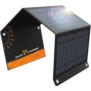 Solar Charger 21W 2usb 3 Katlanabilir Panelli Taşınabilir Güneş Panelleri (Yurt Dışından)
