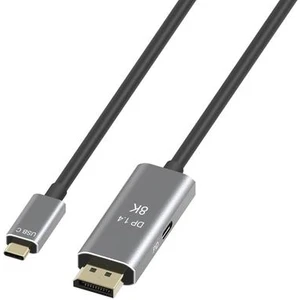 Gri USB C Için Displayport 1.4 8k Kablosu USB C Pd 8 K @ 60HZ 4K @ 144HZ Thunderbolt 3 - MacBook Pro 2019 2020 Dell Xps Için Displayport | (Yurt Dışından)