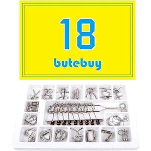 18 Adet Metal Tel Bulmaca Seti Iq Zihin Beyin Teaser Link Kilidini Kilitleme Oyunu Hediyeler Çocuklar Için Eeducational Adults Challenge | Model Yapı Kitleri (Yurt Dışından)